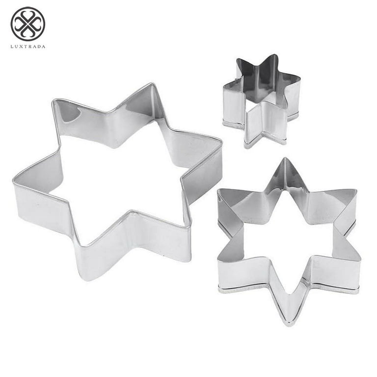 Luxtrada Cookie Pastry Fruit Cutters 12 Pcs Metal Stainless Steel Heart  Star Circle Flower Shaped Mould Small Stainless Steel Cookie Cutter(#A)