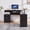 Black, variant on 58.2 Inch L-Shaped Executive Desk with Drawers & Storage Shelf, Corner Computer Desk with Power Outlets, Monitor Stand & Printer Shelf
