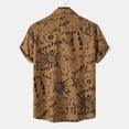 thumbnail image 5 of Penkiiy Hawaiian Shirt for Men, Unisex Summer Beach Casual Short Sleeve Button Down Shirts, Printed Clothing L Gold, 5 of 9