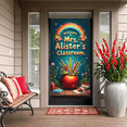 thumbnail image 4 of Colorful Rainbow Themed Banner with Floral Decorations Mrs Alisters Classroom Sign Backdrop Party Supplies for School Events Classroom Decorations Photography Props for Teacher Parties, 4 of 6