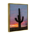 thumbnail image 5 of Stupell Industries Desert Cactus Plant Silhouette Radiant Sunset Sky Photograph Metallic Gold Floating Framed Canvas Print Wall Art, Design by Jeff Poe Photography, 5 of 5