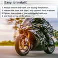 thumbnail image 7 of 13.5mm Motorcycle Slider Frame Aluminum Alloy Wheel Fairing Protection Crash Pad Protector Guard 53mm 48mm Screws Hex Key Silver Tone 1 Set, 7 of 7