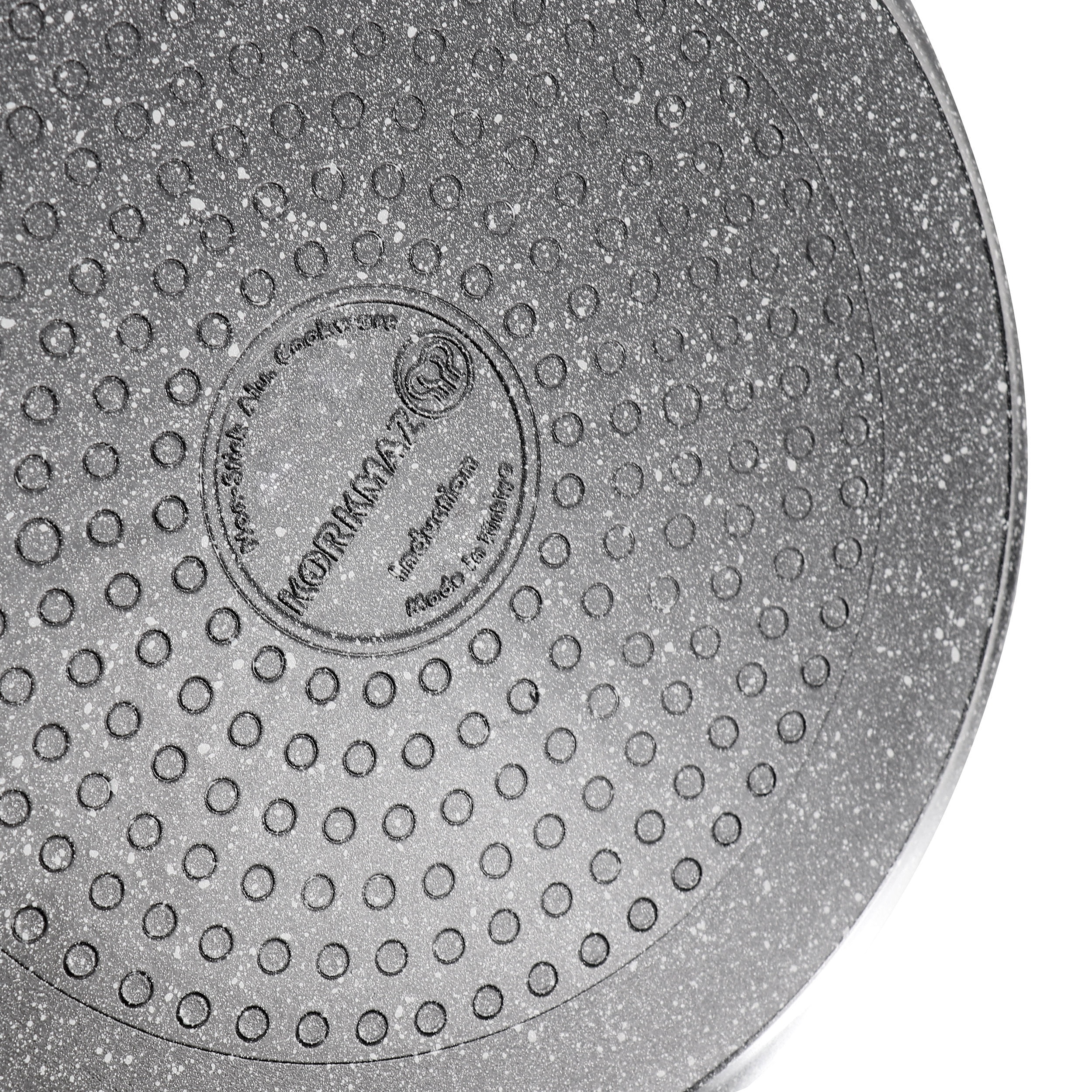 Korkmaz Ornella Non Stick 9.5 Inch 2.5 Liter Low Casserole with Lid in Black