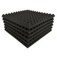 thumbnail image 1 of 12 Pack Pyramid Shape Soundproof Foam Sound Proof Padding Treatment Panel for Bass Insulation,12x soundproofing foam,Black, 1 of 8