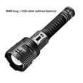 thumbnail image 3 of Flashlight Rechargeable Powerful Super Brightness Camping Mountaineering XHP360 Lantern Large Aperture Outdoors Torch Display Screen Light No Battery, 3 of 9