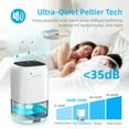 thumbnail image 5 of ALROCKET Dehumidifier Portable and Ultra Quiet with Automatic Defrosting for Home 1000ML(2200 Cubic Feet), 5 of 9