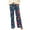 Blue, variant on Fesfesfes Women Pant Christmas Print Fashion Lace Up Casual Wide-Leg Pants Trousers
