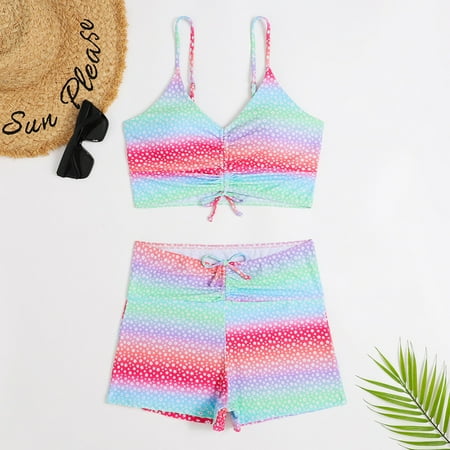 High Waist Bikini Swimsuit Women 2024 Push Up Bikini Floral Swimsuit Print Bikini boxers Swimwear Swim Trunks Bathing Suit LDG
