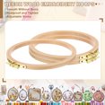 thumbnail image 3 of Uxcell 1 Piece 6 Inch Beech Wood Embroidery Hoops, Circle Cross Stitch Hoop Frames with Adjustment Brass Screw, 3 of 7