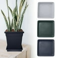 thumbnail image 2 of Hyasfey Plant Saucer Square High Density Plastic Drip Tray Indoor Outdoor Garden Pots Overwatering Prevention Saucer, 2 of 7