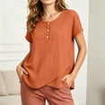 thumbnail image 6 of cocolona Summer Tank Tops for Women Crew Neck Sleeveless Side Split Button Shirts Trendy Casual Solid Color Blouses, 6 of 6