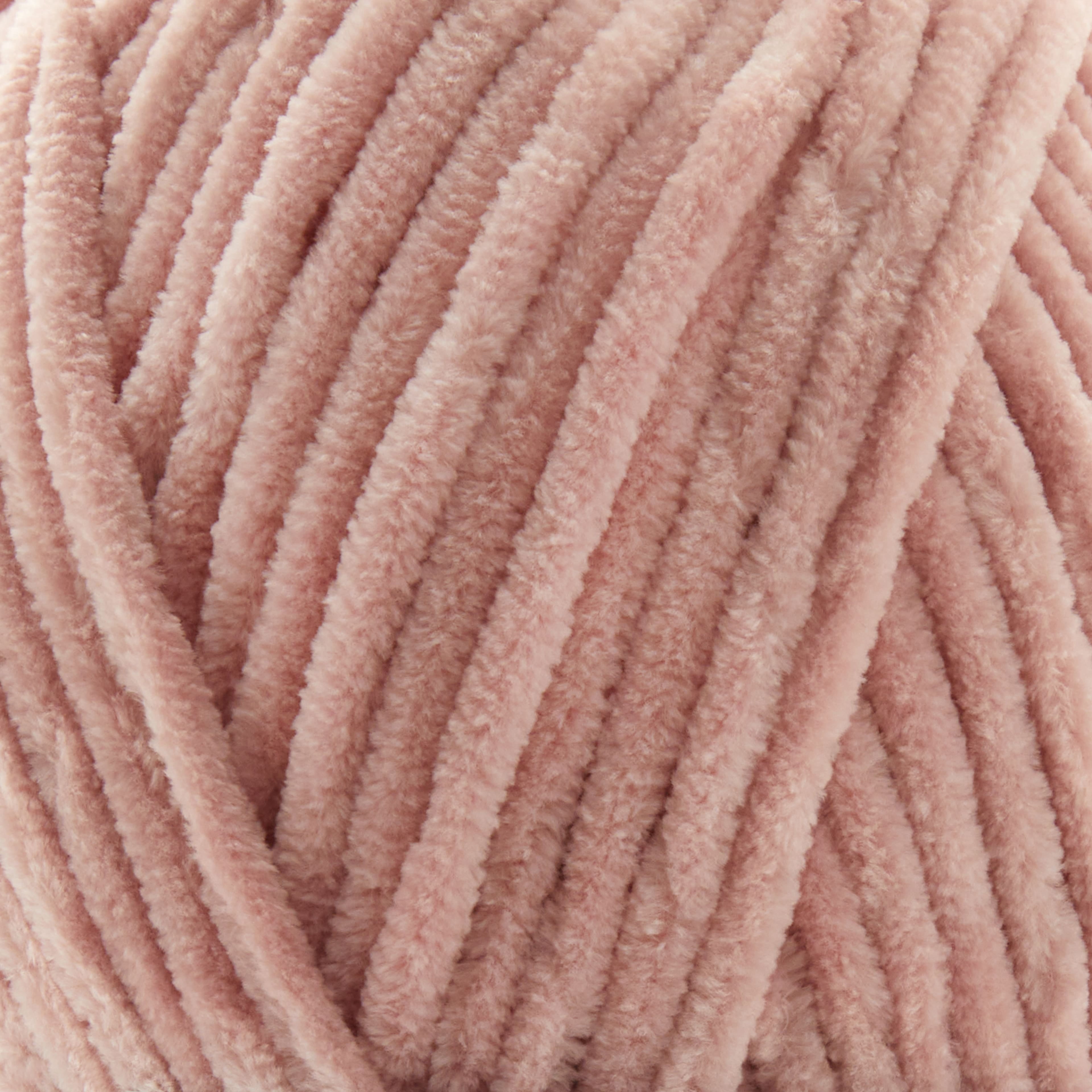 Loops & Threads Blush Sweet Snuggles Lite Yarn - Super Bulky Yarn for Knitting, Crochet, Weaving, Arts & Crafts, 12 Pack