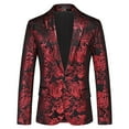 thumbnail image 1 of Pisexur Vestes pour Hommes Manteaux Confortables pour Hommes Haut Décontracté à la Mode Veste de Costume Unie Robe de Costume à la Mode Veste pour Homme Veste de Costume pour Homme Rouge,TG, 1 of 6