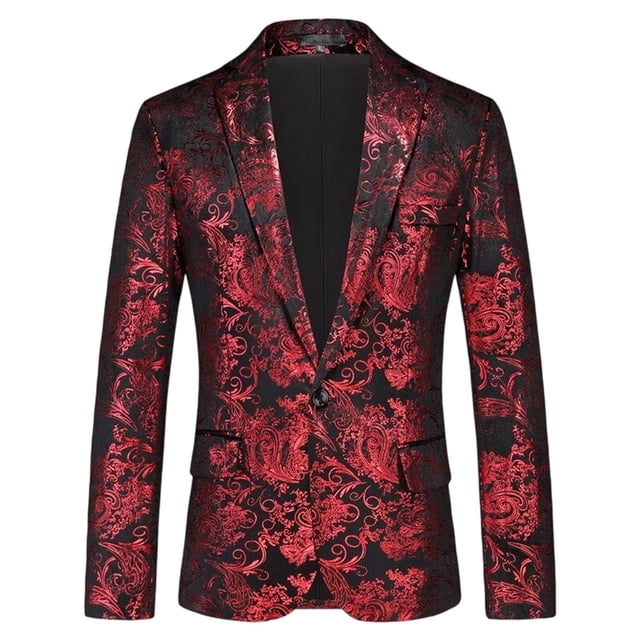 Pisexur Vestes pour Hommes Manteaux Confortables pour Hommes Haut Décontracté à la Mode Veste de Costume Unie Robe de Costume à la Mode Veste pour Homme Veste de Costume pour Homme Rouge,TG