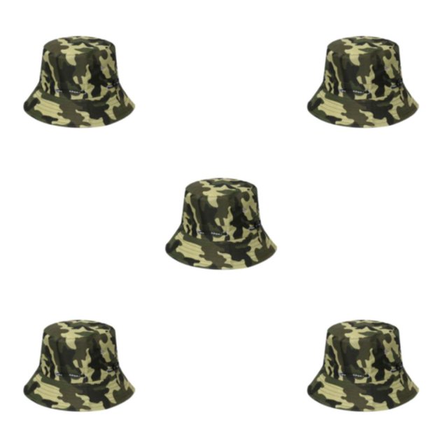 Baohd 1/2/3/5 Polyester Breathable Fisherman Cap For Sun Protection And Comfort Sunscreen Fisherman Cap Hat Summer disruptive pattern3 58cm 5PCS