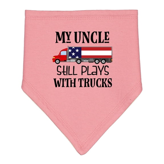 Inktastic My Uncle Still Plays with Trucks Baby Bandana Bib