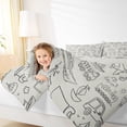 thumbnail image 4 of Feelyou Plane Aircraft Print Queen Comforter Set for Kids, Grey Car Train Truck Bedding Sets, Cartoon Vehicle Theme Reversible Bedding Comforter Set, Super Cozy Room Decor, 3pcs, 4 of 8