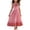 Pink, variant on WRKEKC Girls Floral Dress Sleeveless Round Neck Floral Print Pleated Waisted Soft Breathable Comfortable Cotton Fabric 8-12 Years