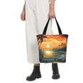 thumbnail image 5 of Honeii Tropical Sunset Paradise Print Women Top Handle Satchel Handbags,Fashion Handbag,Messenger Tote Bag Purse for Women,Shoulder Bag Handbag for Travel, Work, 5 of 6
