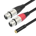 thumbnail image 3 of Cable Divisor En Y, Estéreo Flexible Resistente A La Erosión 1/8 A Doble XLR Hembra Cable En Y Transmisión De Pérdida Mínima De Señal Sin Ruido Para Mezclador De Sonido, 3 of 7