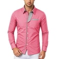 thumbnail image 4 of Enjoytime Button Down Shirt Men Fashion Business Casual Dress Collared Long Sleeve Shirts with Pocket, 4 of 6