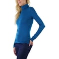 thumbnail image 3 of ToBeInStyle Women's Relaxed fit Long Sleeve Soft and Stretchy Turtleneck Shirt, 3 of 7
