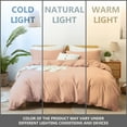 thumbnail image 5 of Alazuria Duvet Cover Set Soft Prewashed Microfiber with zipper and 4 corner ties Pink color Twin size ( 90" x 68" ), 5 of 5