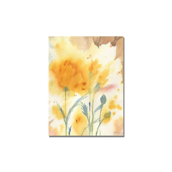 Trademark Art 'Golden Poppies' Canvas Art by Shelia Golden