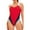 Red, variant on Women's Sleeveless One Piece Swimsuit, Sexy Backless Criss Cross Strap Monokini with Removable Bra Pads, Bathing Suit,Red 3XL