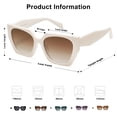 thumbnail image 4 of Gafas de sol SOJOS SJ2205 Cateye polarizadas blanco cremoso/marrón, 4 of 5