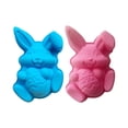 thumbnail image 4 of Large Easter Bunny Holding Mold Set Baked Food Grade Silicone Cake Mold, 4 of 8