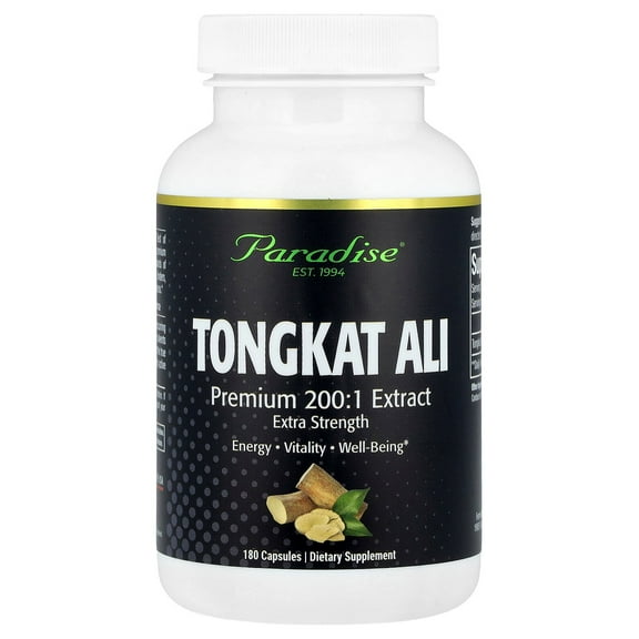 Paradise Herbs Tongkat Ali, 180 Capsules (250 mg per Capsule)