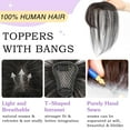 thumbnail image 3 of The Clip in Bangs 100% Real Human Hair Toppers Wispy Bangs 360 ° 3D Cover Bangs Hair Clip Fake Bangs Hair Extensions for Women Hair Pieces Clip On Air Bangs for Daily Wear, 3 of 8
