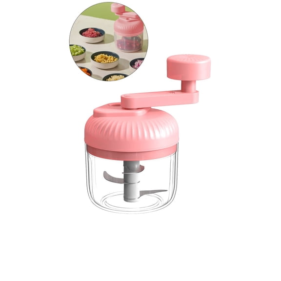 WNFJR Manual Garlic Chopper, Mini Portable Veggie Cutter, 250ML Nut Grinder, Onion Mincer, Food Processor for Ginger, Chili, Fruit, Meat, Potato