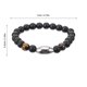 thumbnail image 4 of KAKOWELY Pulsera de piedras naturales con dije de pelota de rugby, cadena de cuentas, pulsera elástica para hombre., 4 of 5