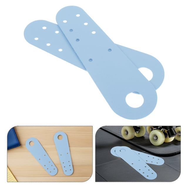 BRIGHTFUFU 2Ud Guardas Puntera Para Roller Skate Cuero PU Azul Cómodos Y Duraderos