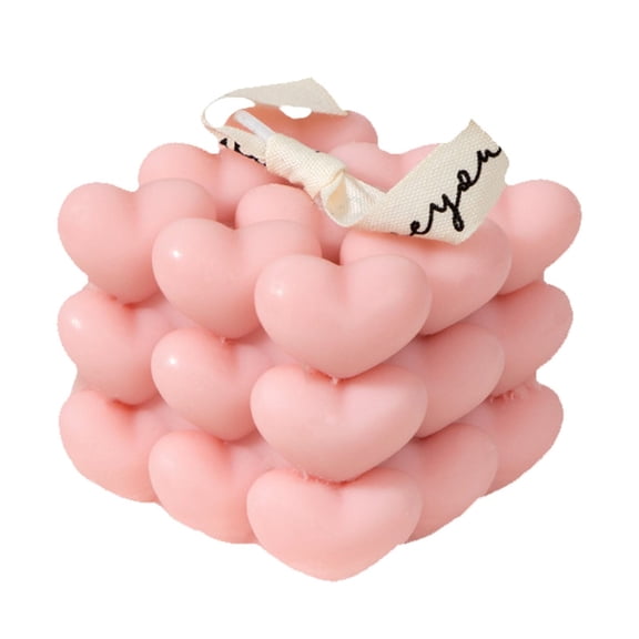 Valentines Bubble Candle, Heart Bubble Candle, Scented Bubble Candle, Soy Wax Bubble Candle, Decorative Cube Candle, Aromatherapy Home Candle, Valentines Day Candle Gift