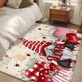thumbnail image 4 of Valentines Area Rugs 2.7'x5', Washable Small Throw Rugs for Kitchen Bedroom, Pink Red Love Heart Gnomes Eucalyptus Retro Indoor Outdoor Rug Non-Slip Low Pile Carpet Runner Reversible Floor Mats, 4 of 8