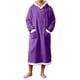 thumbnail image 2 of Batas de hombre de forro polar sólido informal con capucha y bolsillo, jersey de manga larga, bata de baño, bata de noche, pijama de poliéster para hombre, 2 of 3