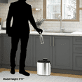thumbnail image 2 of Magshion Kitchen Hanging Trash Can with Handle & Lid, 1.3 Gal Stainless Steel Countertop Compost Bin with Inner Bucket for Cabinet Door Under Sink, Silver, 2 of 10