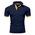 thumbnail image 5 of Ketyyh-chn99 Casual Polo Shirt for Men Casual Men's Shirts Plus Size Men Shirt Blouse Top 2024 Dark Blue,4XL, 5 of 5