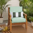 thumbnail image 4 of Sorra Home  Oakley Sunbrella Solid Indoor/ Outdoor Corded Chair Cushion Set and Lumbar Pillow Canvas Spa+Relate Ivy, 4 of 5