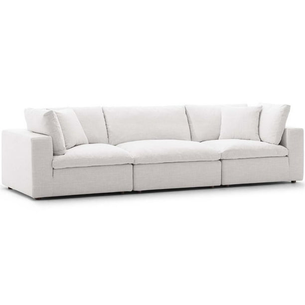 Commix Down Filled Overstuffed 3 Piece Sectional Sofa Set In Beige Walmart Com Walmart Com