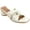 Bone, variant on Journee Signature Womens Charlize Solid Leather Slide Sandals