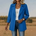 thumbnail image 6 of Xaqiouau Womens Open Front Blazer Long Sleeve Lapel Collar Slim Suit Jacket with Pockets Lined Office Casual Business Wear for Summer Fall, 6 of 8