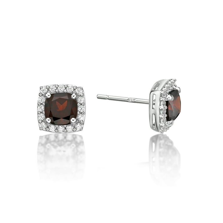 Created white 2024 sapphire earrings