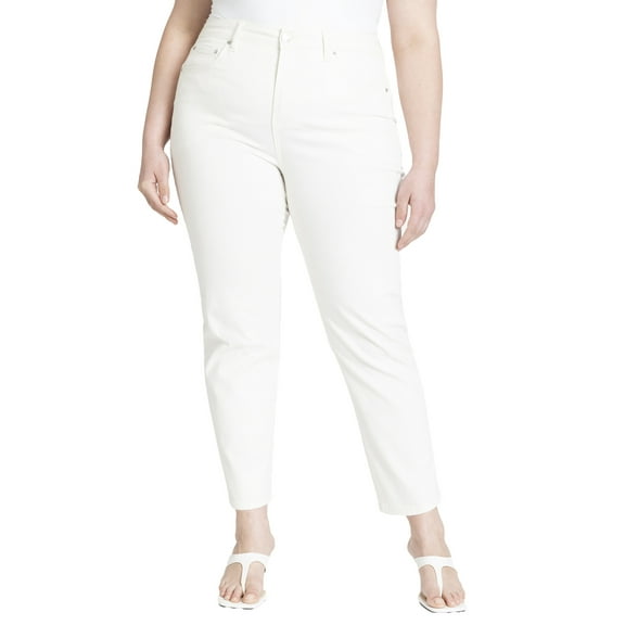 ELOQUII Women's Plus Size The Leigh Super Stretch Slim Leg Jean