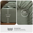 thumbnail image 6 of MooMee 100% Washed Cotton Sheet Set King Linen Like Textured Breathable Durable Soft Comfy 4pcs (Heathered Green), 6 of 6