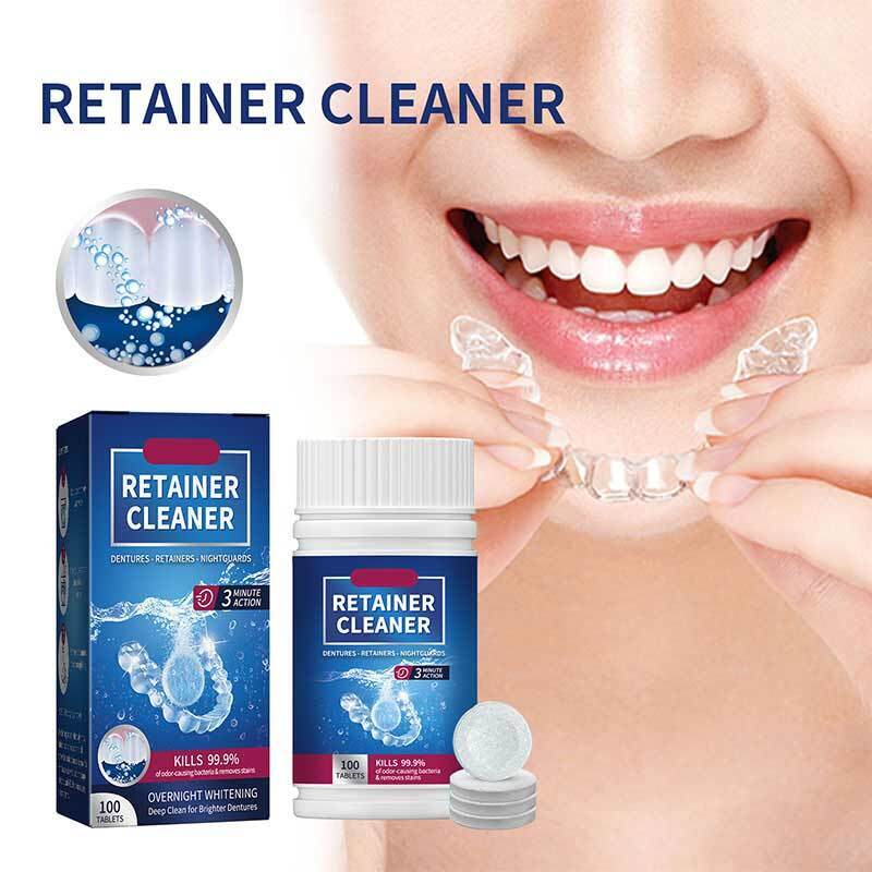 Denture Cleaning Tablets Retainer Cleaner For Aligner Nightguard Mouthguard