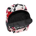 thumbnail image 6 of FORMRS School Backpack with Front Zippered Pocket 12" Student Travel Daypack, Pink and Red Flowers, 6 of 6